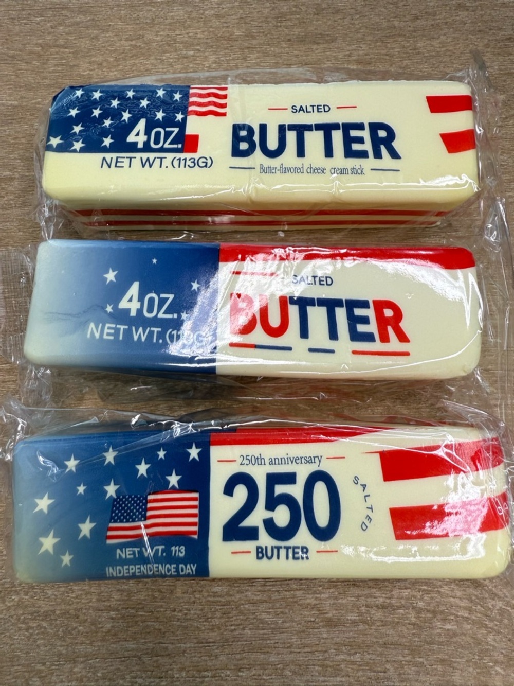 Squishy Butter LIMITED EDITION RARE AMERICA 250 Celebration Red White Blue NWT